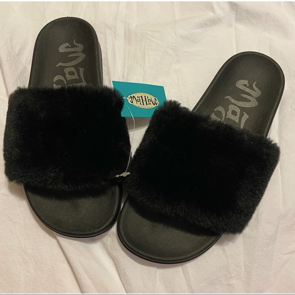 Faux fur slides - Picture 3 of 6